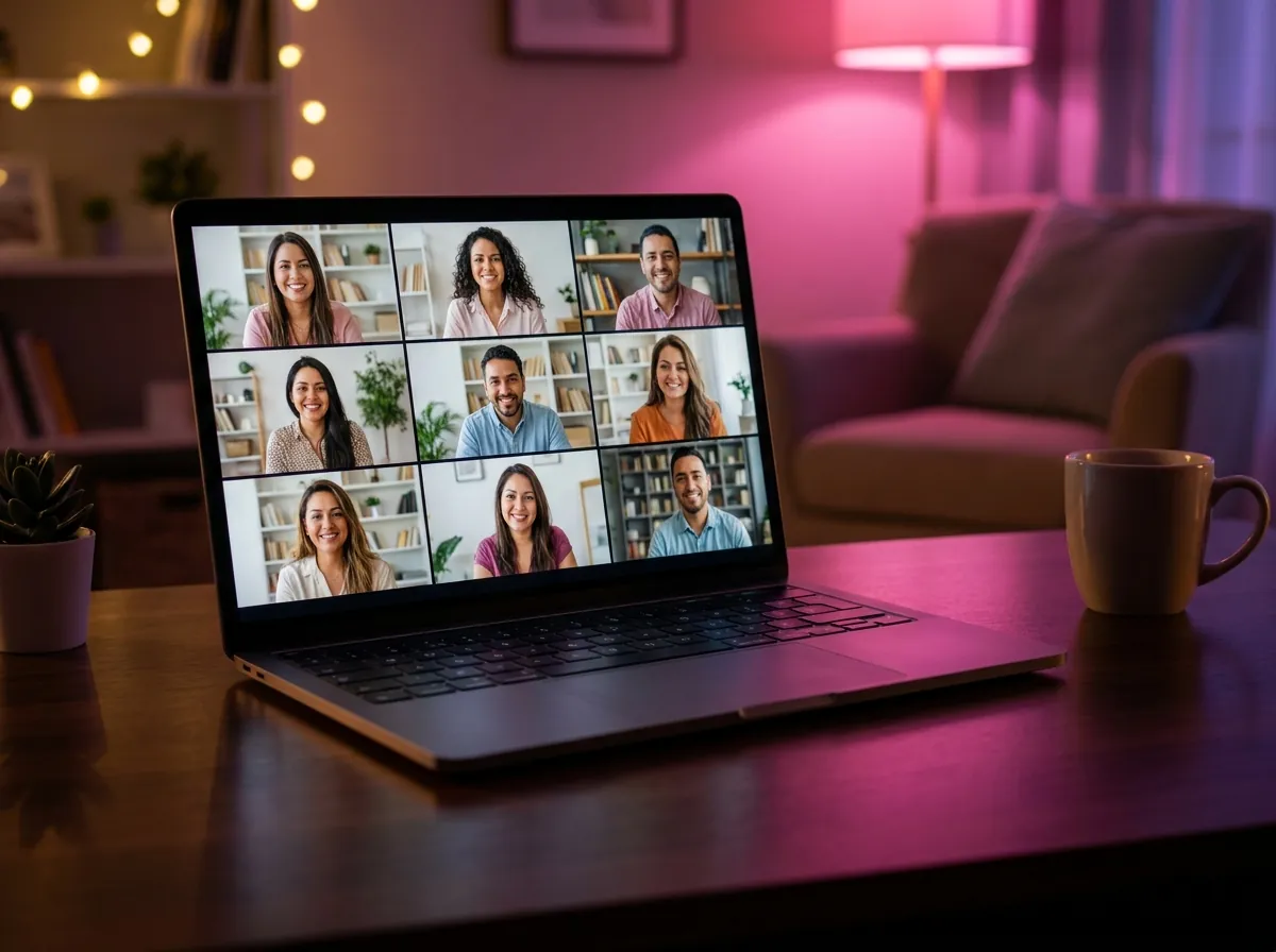 Videollamada grupal de la comunidad