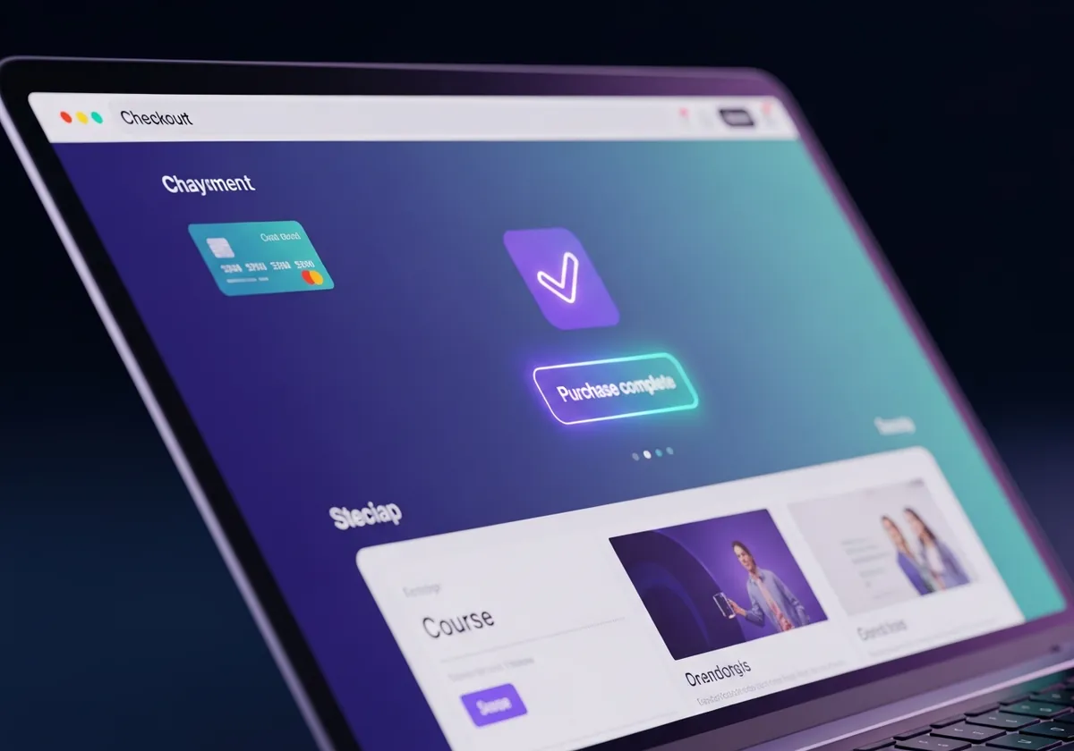 Pantalla de pago completado en un checkout online